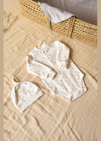 Боди с длинным рукавом интерлок принт Сердце Egoza (342338674)