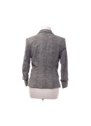 Серый женский пиджак рукав 3/4 для женщины 0815882-1 H&M в клеточку - демисезонный