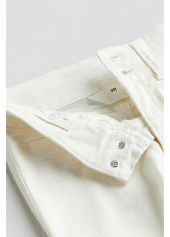 Джинси ІЗ ТВІЛА ІЗ ЗАВИШЕНОЮ ТАЛІЄЮ для дівчинки білі 140см(9-10р) H&M (365702059)