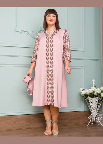 Темно-розовое платье 14550-3 Alenka Plus