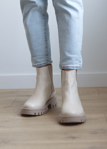 ботинки женские зимние из натуральной кожи челси Zlett