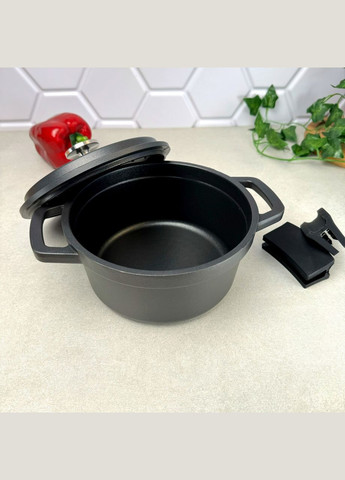 Кастрюля с крышкой 1.5 л из антипригарного алюминия для индукции Kamille (303211744)