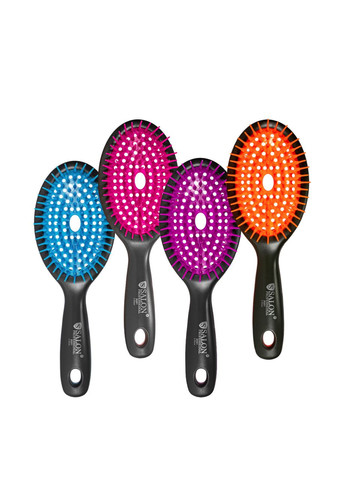 Расчёска для волос массажная продувная Salon средняя 8H61, Чёрная Salon Professional (361377235)