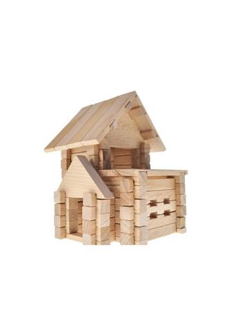 Конструктор деревянный QB700-004 "Домик с гаражом" 75 дет. qbee (362490334)