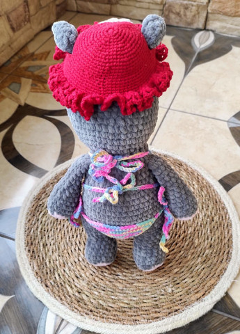 В'язаний бегимотик, м'яка іграшка, декор для дому, подарунок Handmade (301221498)