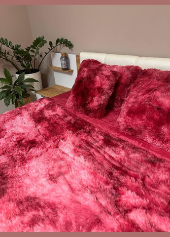 Постільна білизна велюрова трава 4 наволочки Євро Червоний (П4К-velur-travka-002/5) No Brand (308754889)