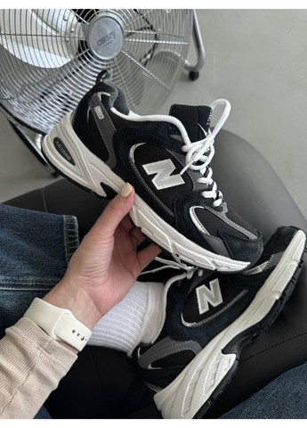 Сірі Осінні кросівки чоловічі new balance 530 classic black / grey нью беланс 530 No Brand