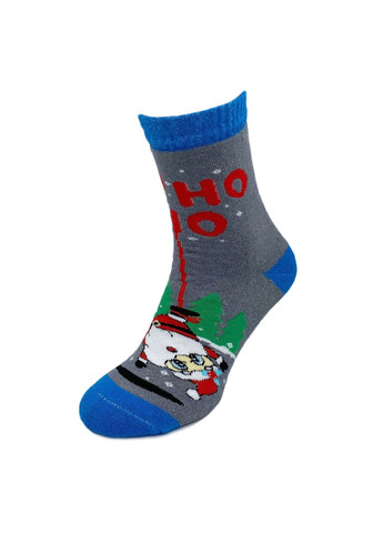 Комбинированные носки женские, махровые, высокие. санта вверх ногами. набор из 3 пар. цвет: цветной микс Крокус новогодние (365858333)