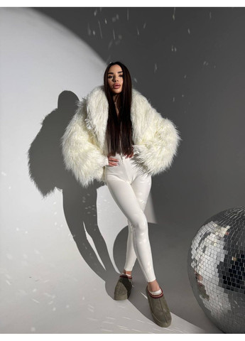 Жіноча укорочена шуба з фактурного екохутра No Brand (372390046)