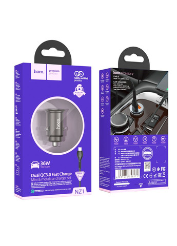 Автомобильное Зарядное Устройство NZ1 36W QC3.0 Micro Цвет Металло Hoco (340912807)