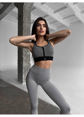 Женские лосины фитнес Push Up светло-серые / Женские компрессионные лосины для фитнеса / Женские спортивные лосины с высокой талией No Brand (367102215)