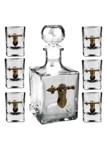 Набор подарочный 4 Profi сублим. коробка Танковые войска золото (Графин 350 мл+ 6 стопок 55 мл) 4PROFI (316090831)