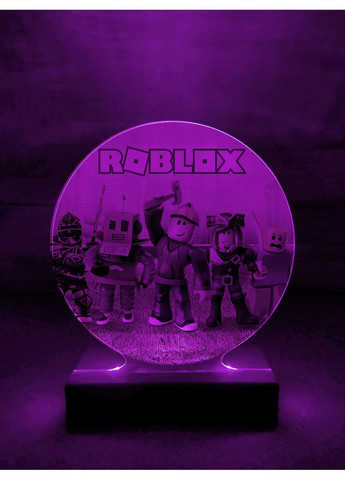 Дитячий нічник Роблокс Roblox на чорній підставці (дизайн 28.2) Creative (355402867)