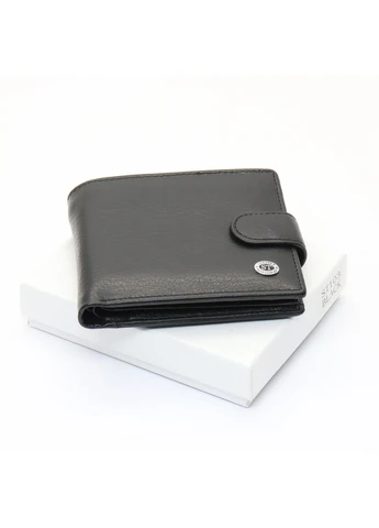 Черный мужской портмоне из натуральной кожи с фиксацией ST Leather ST103 ST Leather Accessories (391445389)