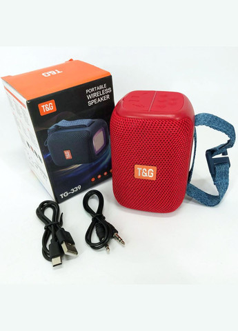 Портативна Bluetooth-колонка TG339 5W з RGB-підсвіткою, гучна блютуз-колонка. Колір: червоний T&G (297442734)