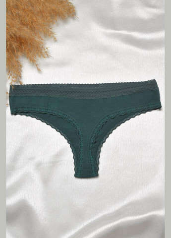 Стрінги жіночі з мереживом зеленого кольору Let's Shop (303899348)