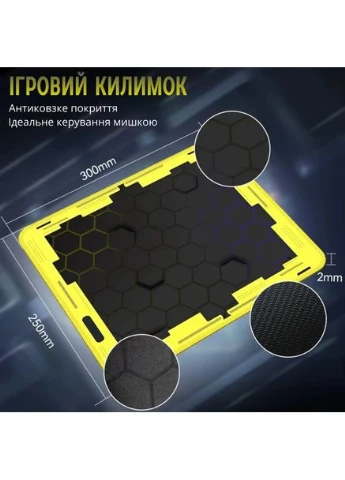 Комплект проводной игровой клавиатура и мышь T-Wolf TF-240 4в1 с RGB подсветкой Black (3_08049) No Brand (395878001)