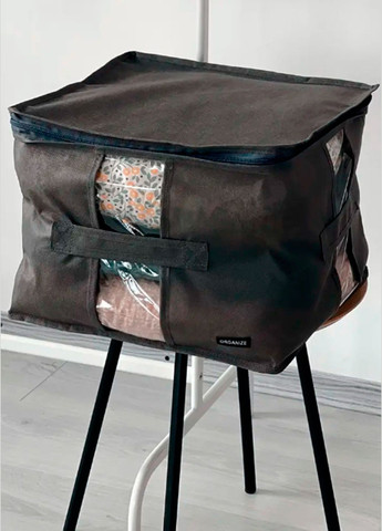 Органайзер-сумка текстильный для хранения вещей, одежды, домашнего текстиля XL 35х25х25 см на молнии Organize (291018686)
