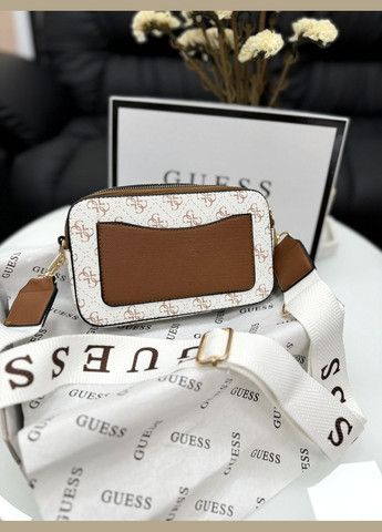 Сумка жіноча біла + коричневий крос-боді No Brand (322464878)