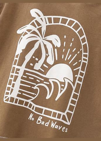 Коричнева дитяча футболка для хлопчика 10083 коричневий Malwee