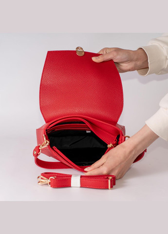 Сумка женская Кросс боди функциональная красная из экокожи NIUNIU (340239646)