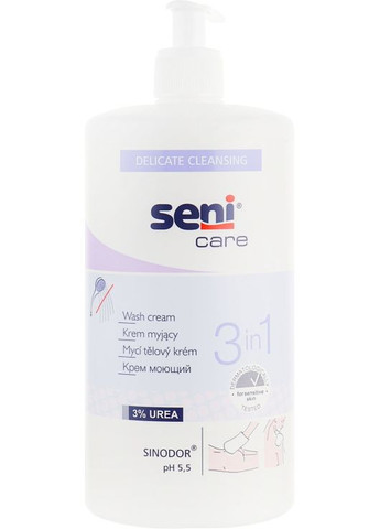 Миючий крем для тіла 3 в 1 Care Wash Cream 1000ml (158765-86679) Seni (368626341)