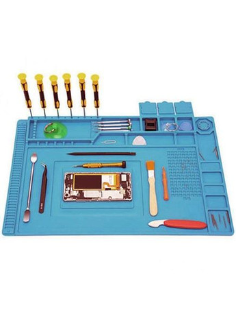 Килимок для пайки термостійкий 45х30см PWR накладка антистатична для паяння та ремонту техніки (R051358) No Brand (330779051)