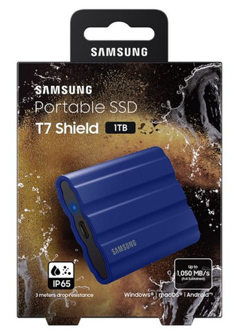 SSD накопичувач T7 Shield 1TB USB 3.2 TypeC Blue (MU-PE1T0R/EU) Samsung (278367972)