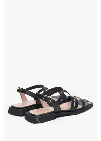 сандалии, цвет черный Estro
