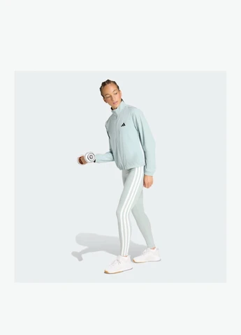 Біла куртка train essentials 3-stripes woven warm-up jack performance kc5489 adidas