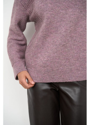 Розовый демисезонный свитер свободного кроя из шерстяной пряжи (2834) Triko Bakh