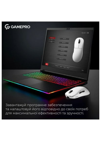 Мишка (GM022W) GAMEPRO Asgard Loki Wireless/USB White (366700539)