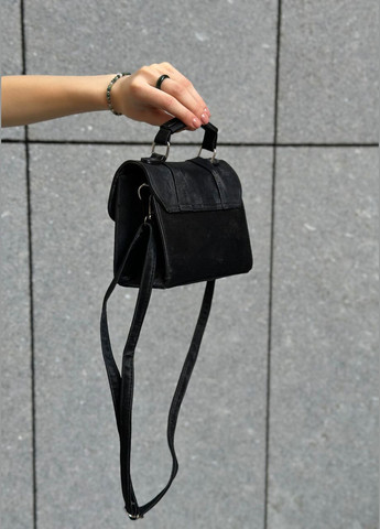 Жіноча чорна сумка 9648 крос-боді No Brand (303323039)