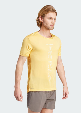 Помаранчева футболка для бігу terrex agravic adidas