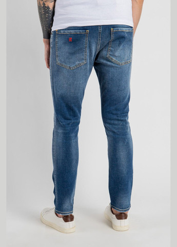 Синие демисезонные темно-синие джинсы с потертостями Dsquared2