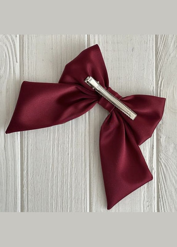Бант атласний Полі на заколці бордо Cleopatra 7777-12 (330775153)