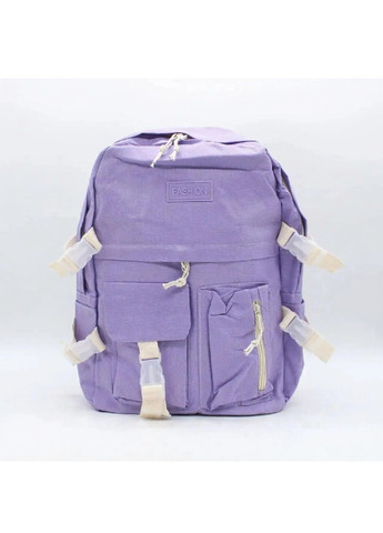 Комплект набор школьный рюкзак с сумкой клатчем мини косметичкой мешочком для аксессуаров 42x30x11 см (481134-Prob) Фиолетовый Unbranded (354648295)