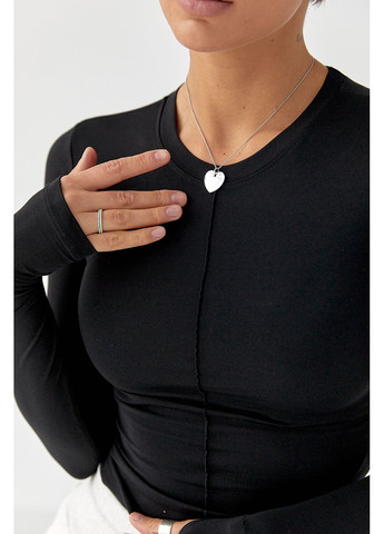 Однотонный лонг из эластичной ткани Lurex (363555354)