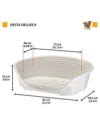 Пластиковий лежак для собак і кішок Siesta Deluxe (Ферпласт Сієста Делюкс) Ferplast (315930870)