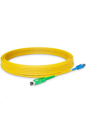 Патч-корд оптический SC/UPC-SC/APC Желтый LSZH, Singlemode G.652.D (SM), Simplex, 3мм - 15 м NanoConnect (299337789)