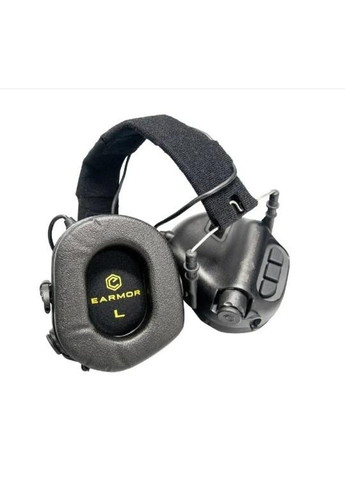 Тактические активные наушники М31 + крепление на шлем OPS Core (чебурашка) Черный Earmor (333662565)