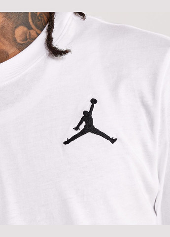 Белая мужская футболка оригинал jumpman emb ss crew dc7485-100 Jordan