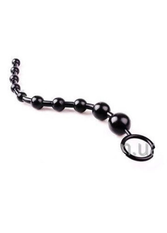Анальные шарики (бусы), анальные шарики в цепочке с кольцом, интимная игрушка черная No Brand (313241226)