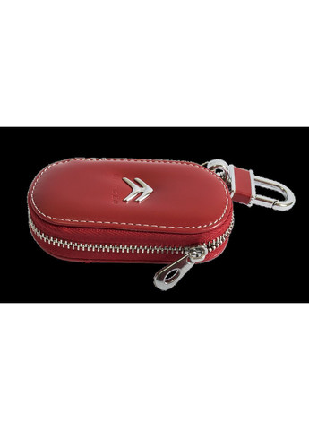 Ключница, кожаная автоключница с логотипом СИТРОЭН (красная 17015) Citroen (360949174)