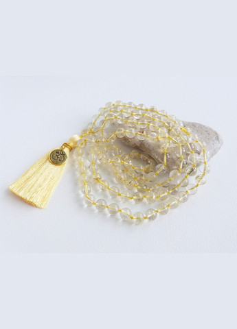 Чотки з Цитрина 108 намистин d 8мм з вузлами No Brand (331293577)