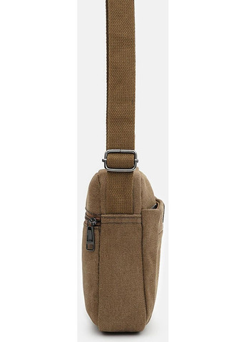 Спортивная сумка планшет через плечо мужская текстильная для телефона и для документов маленькая Коричневый 37945 Monsen (355245354)
