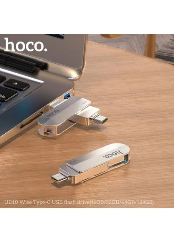 Флеш-накопитель USB-A/C UD10 Wise Type-C USB flash drive 32Gb серебристый Hoco (370613183)
