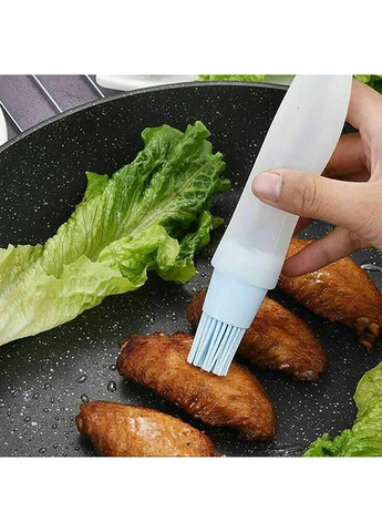 Кисточка кондитерская силиконовая с емкостью для масла масленка с дозатором 17 см A-Plus (322580722)