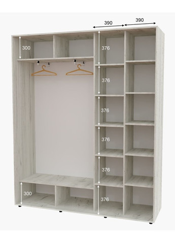 Шкаф-купе двухдверный 200*45*230 Дуб крафт белый ДСП/Зеркало с пескоструйным рисунком Алекса (360441308)