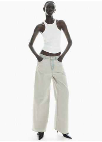 Жіночі широкі джинси Wide Regular (58006) W34 Блакитні H&M - (315674578)